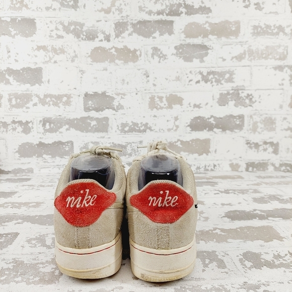 Nike Air Force 1 LV8 S50 Light Stone University Red Athleisure Sneakers W292 - Picture 5 of 10